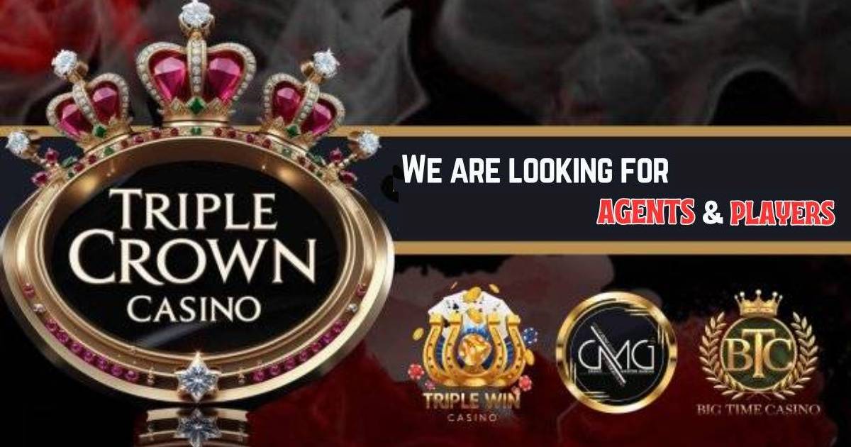 Main visual banner showcasing TripleCrown mobile gaming platform